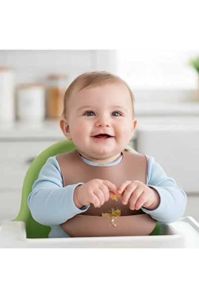 Babyjem 718 Mini silikonová zástěra Latte