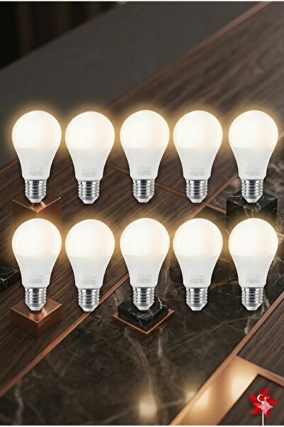 ACK LED Ampul 9W E27 A60 Gün Işığı 10 Adet
