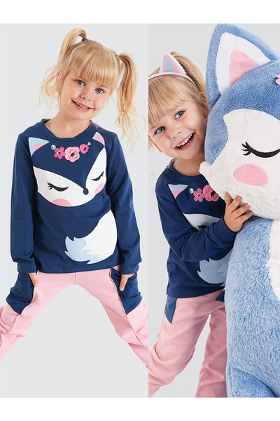 Denokids Udoban set majice i pantalona za devojčice - Slatka lisica