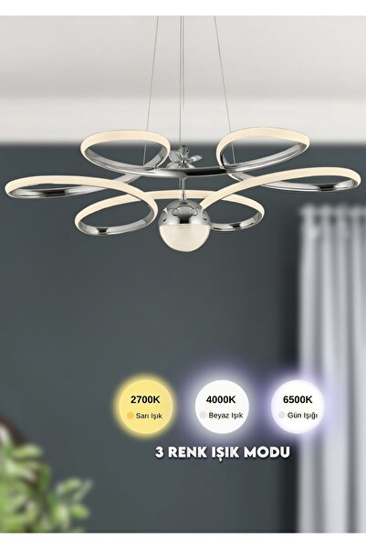 RONİSU AYDINLATMA Goldia Sarkıt Led Avize - 3 Farklı Renk Seçenekli Şık Sarkı...