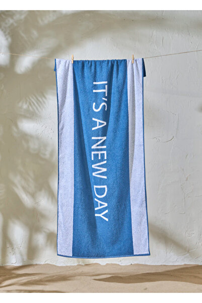 Bella Maison 100% bumbac It's a New Day Prosop de plajă bleumarin (90x150 cm)