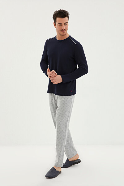 Kiğılı Waffle Sa deznom 2-dijelni Pamuk set pidžama