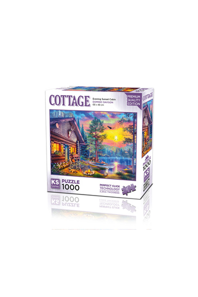 Ks Games Evening Sunset Cabin 1000 Parça Puzzle