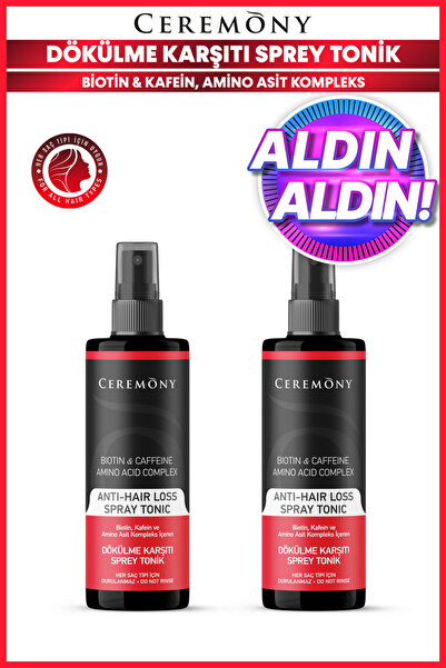 Ceremony Biotin & Kafein & Amino Kompleks İçeren Dökülme Karşıtı Saç Sprey To...