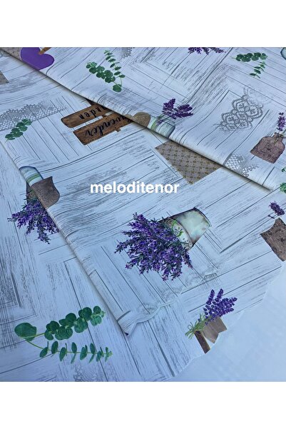 polset قماش بي في سي دائري بنمط مكتوب عليه زهور اللافندر الأرجوانية مفرش طاول...