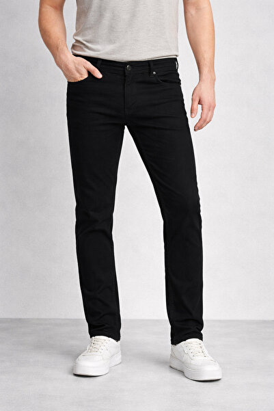 Polo State Pantaloni de blugi pentru bărbați din Lycra cu croială normală, negri