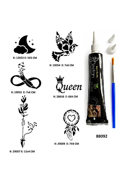 Airbrush Tattoo Düş Kapanı Sonsuzluk Hint Kınasıyla Geçici Dövme Yapma Kiti