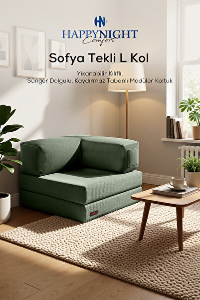 HAPPYNIGHT Sofya Tekli Koltuk L Kol | Oyun Koltuğu | Sünger Koltuk | Sinema K...