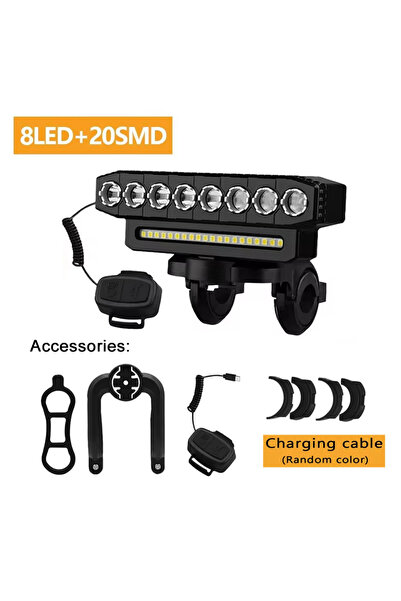Choice 8 مصابيح LED - 20 مصباح SMD 5/8 LED مصباح أمامي للدراجة قابل لإعادة ال...