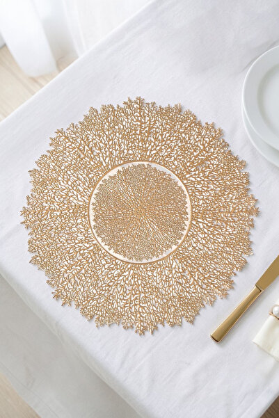 Digithome 6’lı Amerikan Servisi Supla Yuvarlak Gold 38 Cm – ACR-624/20