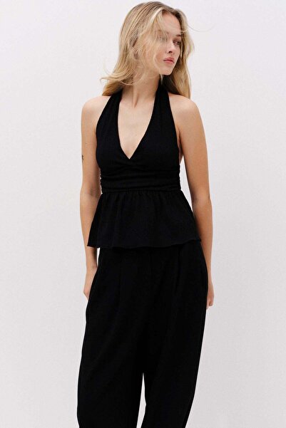 H&M Peplum halterneck top