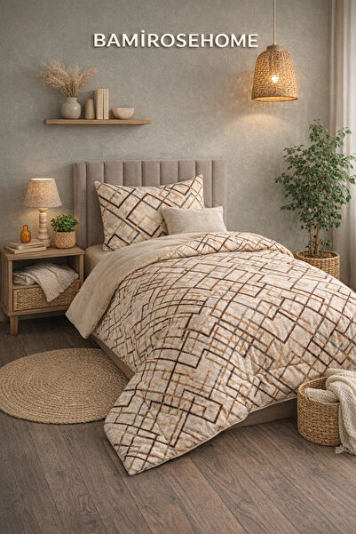 BAMİROSE Diamond Luxury Wellsoft Single Double-Sided Quilt + Pillowcase, Slee...