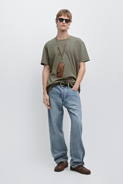 Massimo Dutti 100% cotton short-sleeved T-shirt