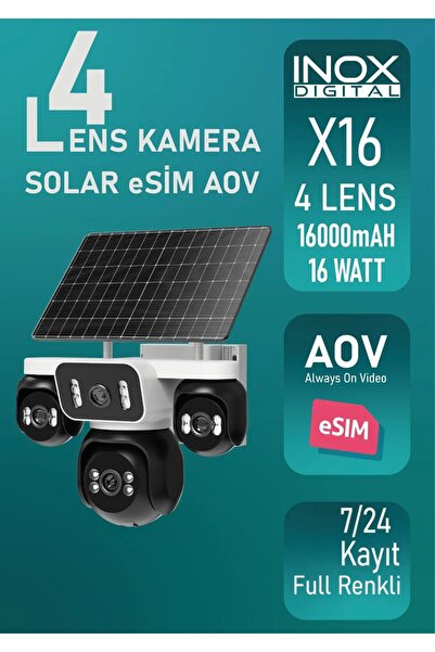 X16 3 SABİT 1 MOTORİZE solar kamera