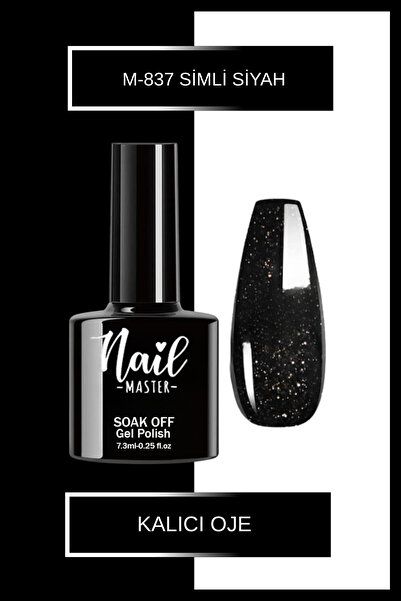 Nail Master M837 Kalıcı Oje 7,3ml Simli Siyah