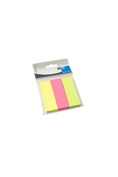 INFO NOTES Notițe autoadezive index 25 x 75 mm 3 culori