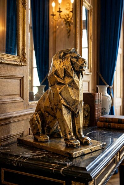 Evene Biblo Dekoratif Obje Heykel Biblo Aslan Biblo Dekoratif Süs Eşyası Mode...