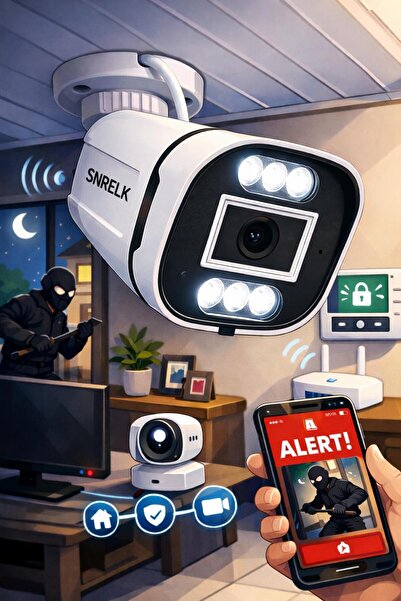 SNRELK sencrom HAMA 5536 GECE RENKLİ 1080P GÜVENLİK KAMERASI