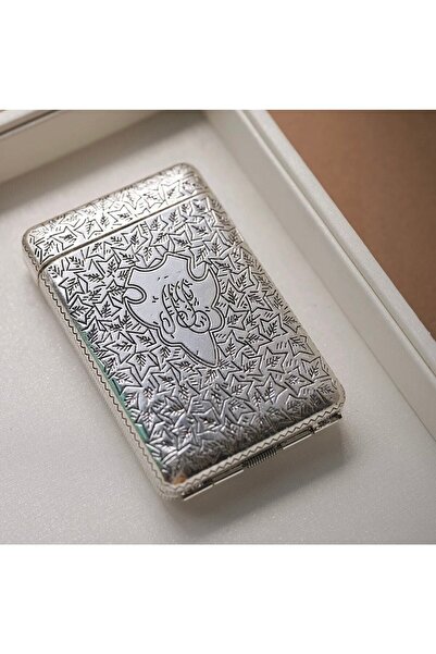 Genel Markalar Hlf Tech & Lighter Antik Gümüş Sigara Tabakası Lüsk Tasarım 18...