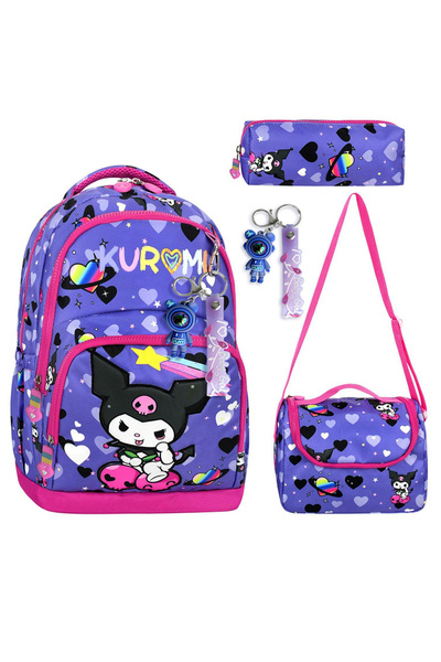 Denostore Kuromi İlkokul 3'lü Çanta Seti