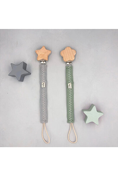 Zuppers Müslin Emzik Askısı 2li Set Duman-Mint