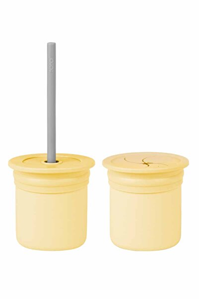 OiOi طقم حاوية الوجبات الخفيفة المصنوعة من أنبوب خام باللون الأصفر/المسحوق ال...