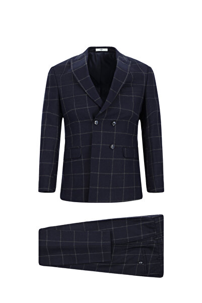 Kiğılı 7 Drop Super slim fit Extra Narrow croială în carouri lână piese cu do...