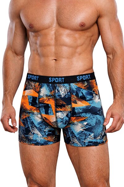 Vien&Karl Erkek Desenli 5'li Premium Kutu Penye Pamuklu Likralı Boxer