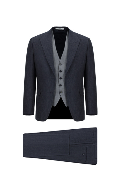 Kiğılı 7 Drop Super Slim Fit Costum cu vestă combinată cu croială extra-îngustă