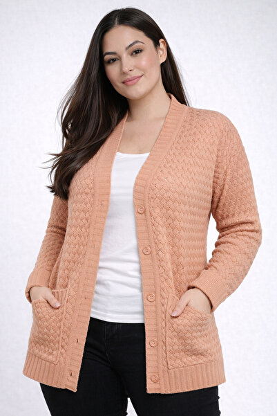 By Saygı Ženska pletena tunika kardigan sa džepovima