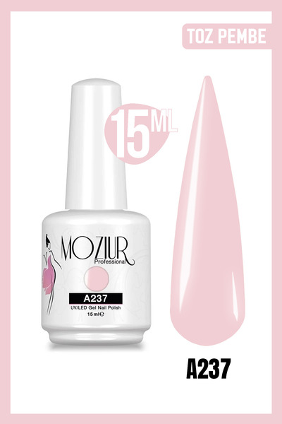 MOZIUR Kalıcı Oje UV Led A237 (PEMBE SERİSİ) 15ml