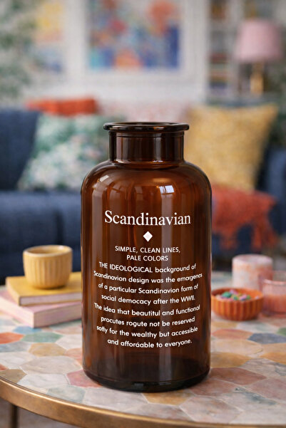 BUCOLIC Scandinavian Amber Cam Dekoratif Vazo