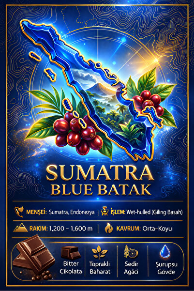 for coffee Sumatra Blu Batak Single Origin Kahve Çekirdeği 250 gr
