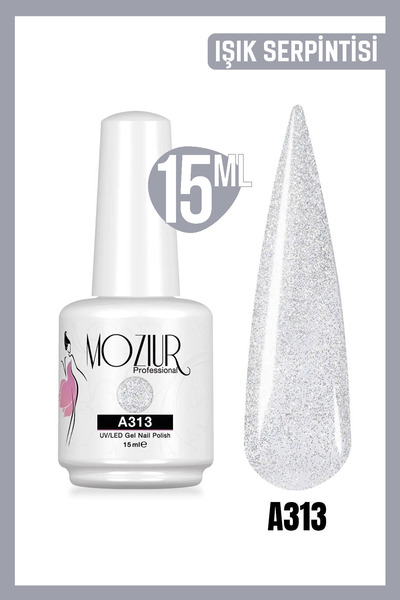 MOZIUR Kalıcı Oje UV Led A313 (SİMLİ SERİSİ) 15ml