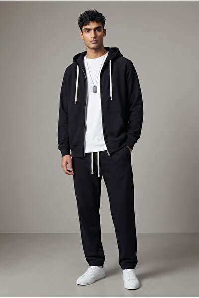 Altamira Σετ ανδρικής φόρμας με μαύρη κουκούλα