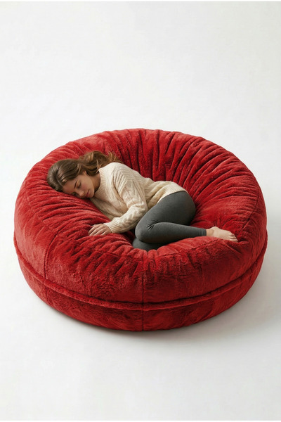 Pufero Pufio Dev Boy Rengarenk Dev Puf Özel Tasarım