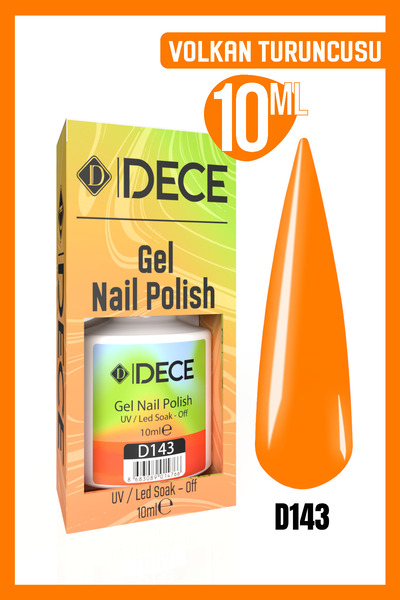 d dece Dece Kalıcı Oje UV LED D143 (TURUNCU SERİSİ) 10ml