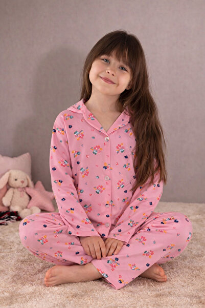 Minimoon Devojčin set pidžama sa Pamuk dugmeta Sa deznom Sezonsko