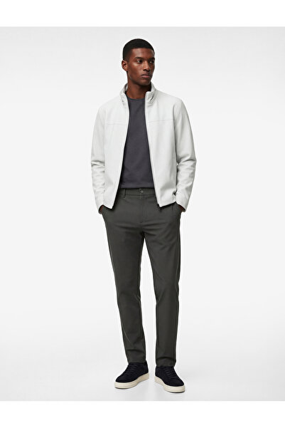 Koton Normal Bel Cepli Düğmeli Slim Fit Non Iron Esnek Kumaş Pantolon