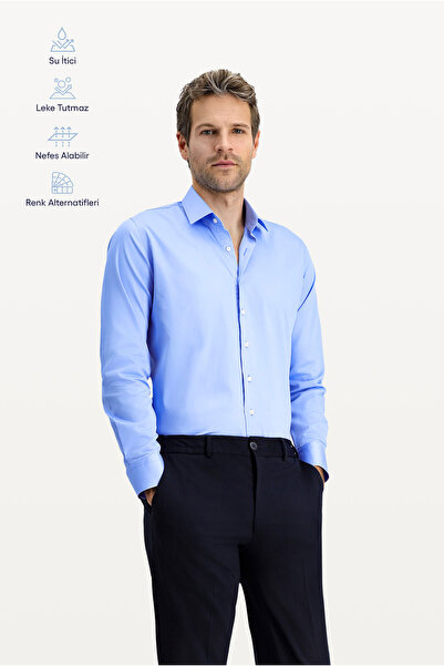 Kiğılı Cămașă din bumbac cu mânecă lungă, croială subțire, slim fit, clasică,...