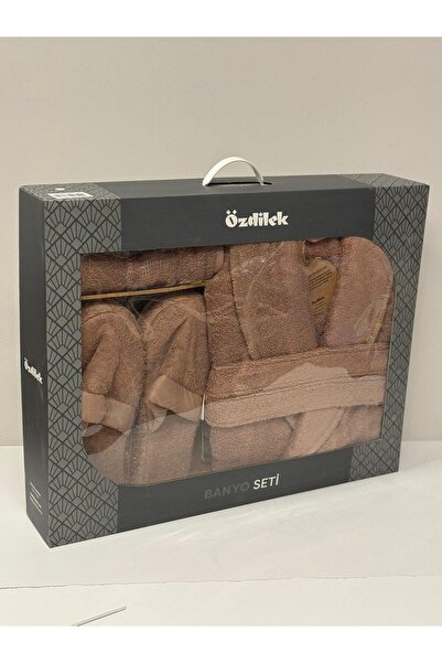 Özdilek Colourist Bathrobe Set Beige X-L Size