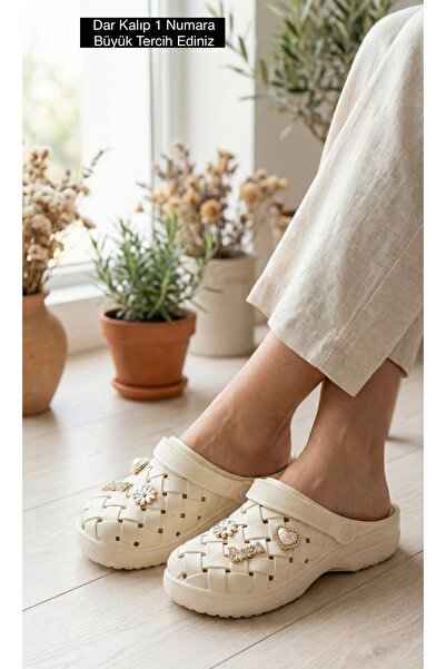 Altın Pabuç Papuci de damă Garden Beach Nurse - Aspect de răchită, cu accesor...