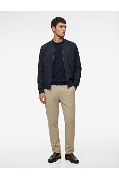 Koton Buttoned Pocket Viscose Blend Slim Fit Fabric Trousers