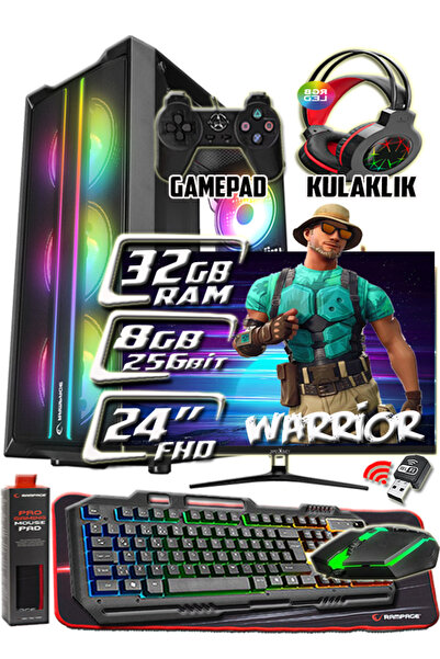 WARBOX WARRİOR 24" Monitör i5 4570s 32gb Ram 256gb Ssd 250gb Hdd RX 580-8gb E...