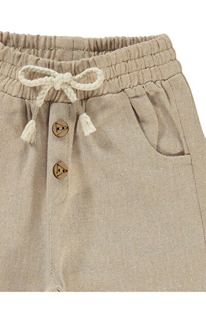 Civil Boys Pantalone za decu od 2-5 godina sa ukrasnim vezicama - bež, za dec...