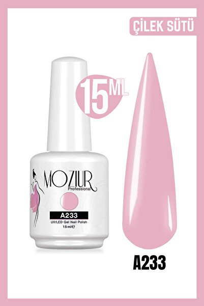 MOZIUR Kalıcı Oje UV Led A233 (PEMBE SERİSİ) 15ml