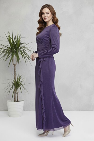 New Season Women's Glitter Tulle Evening Dress YZ2505