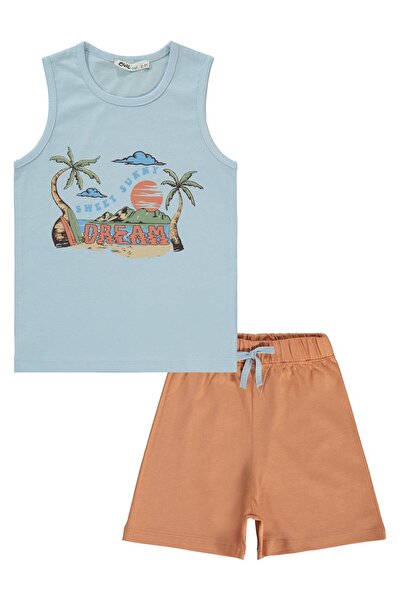 Civil Boys طقم دريم مطبوع بدون أكمام للأعمار من 2-5 سنوات - برتقالي للأعمار م...