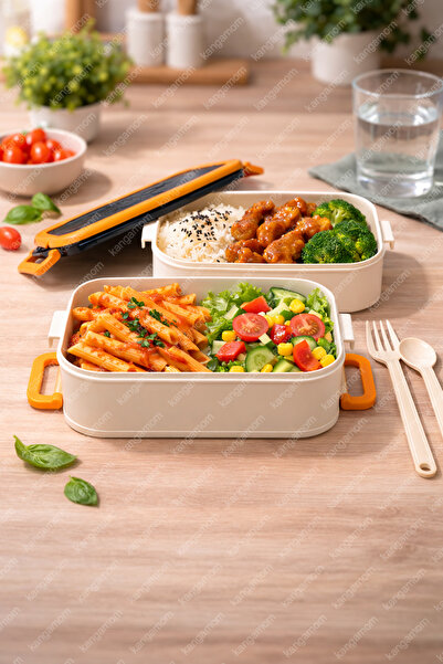 M&L LUNCH BOX 2 Katlı Taşınabilir Yemek Kabı Lunch Box Diyet Beslenme Kutusu ...