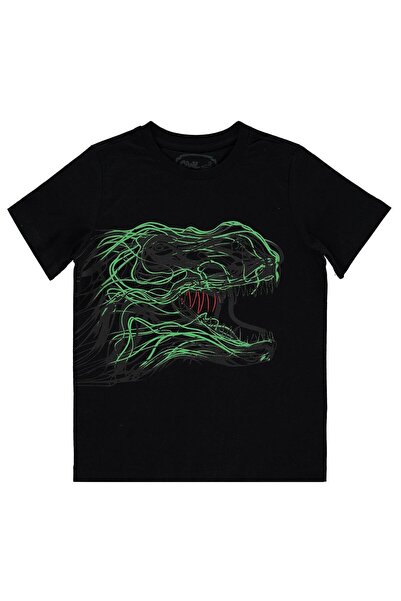 Civil Boys Μπλουζάκι με κέντημα με ιστιοπλοϊκό σκάφος 6-9 ετών - Μαύρο 7-8 ετών